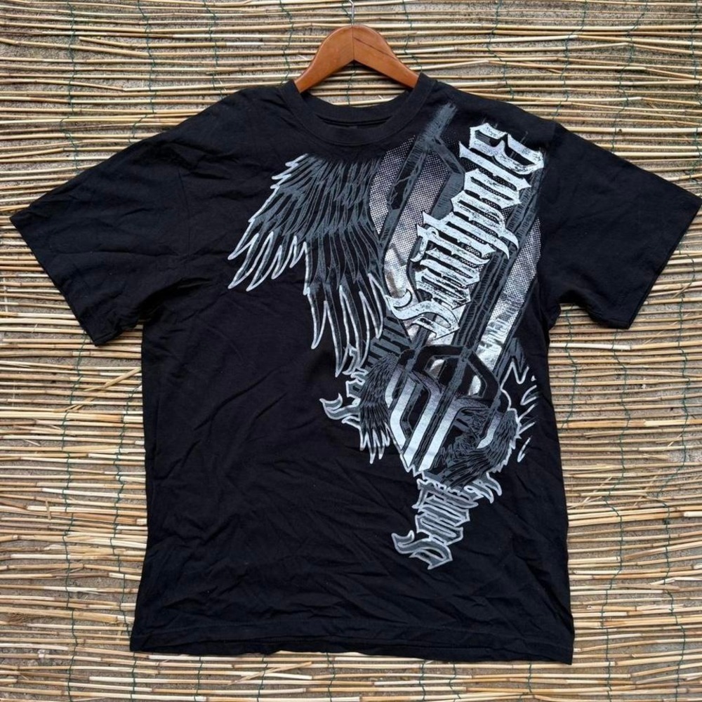 Southpole Graphic Tee Men Size‎ XL Black Y2k Tshirt